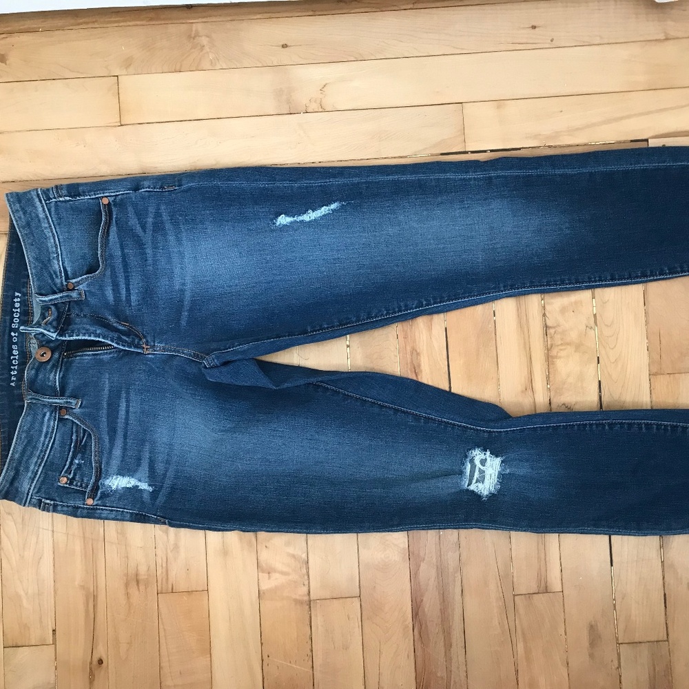 Articles Of Society Lightly Distressed Denim